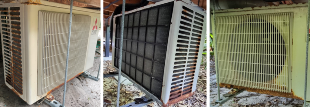 Aparate de aer conditionat ruginite